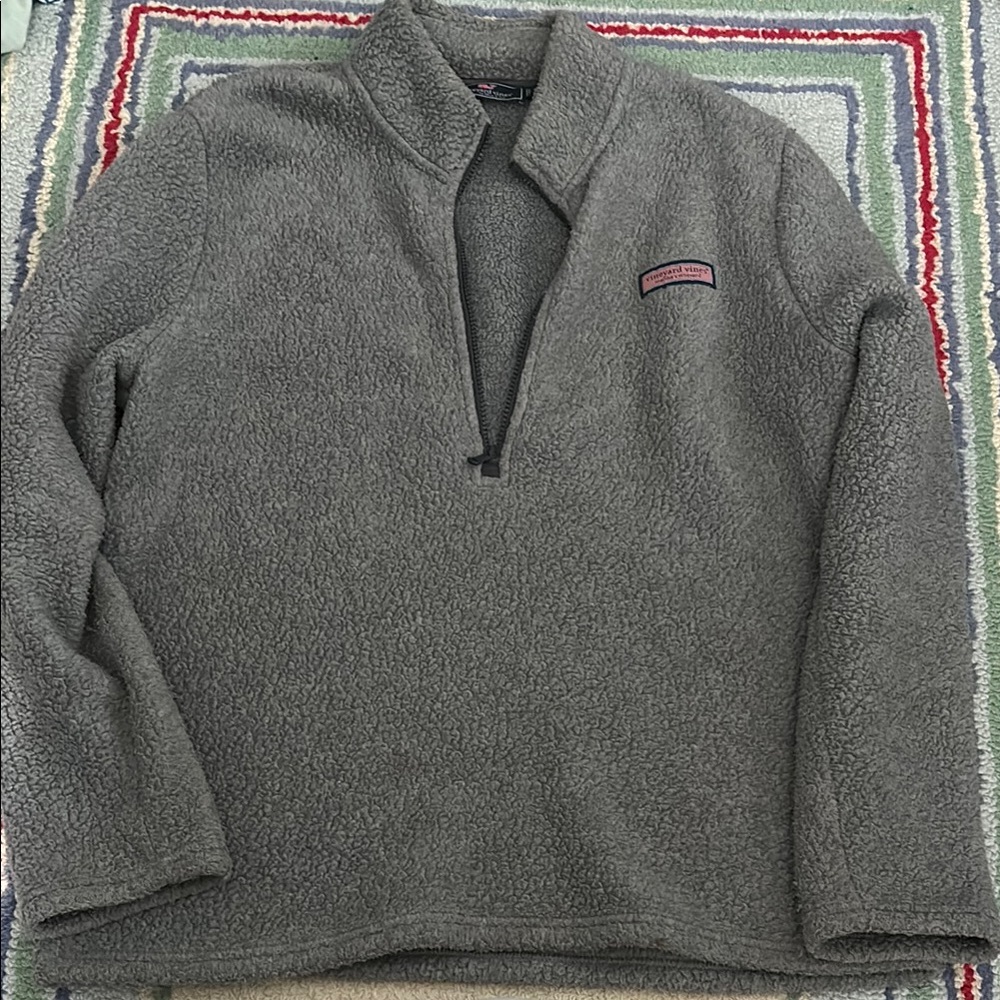 Men's Gray Fleece Sweater